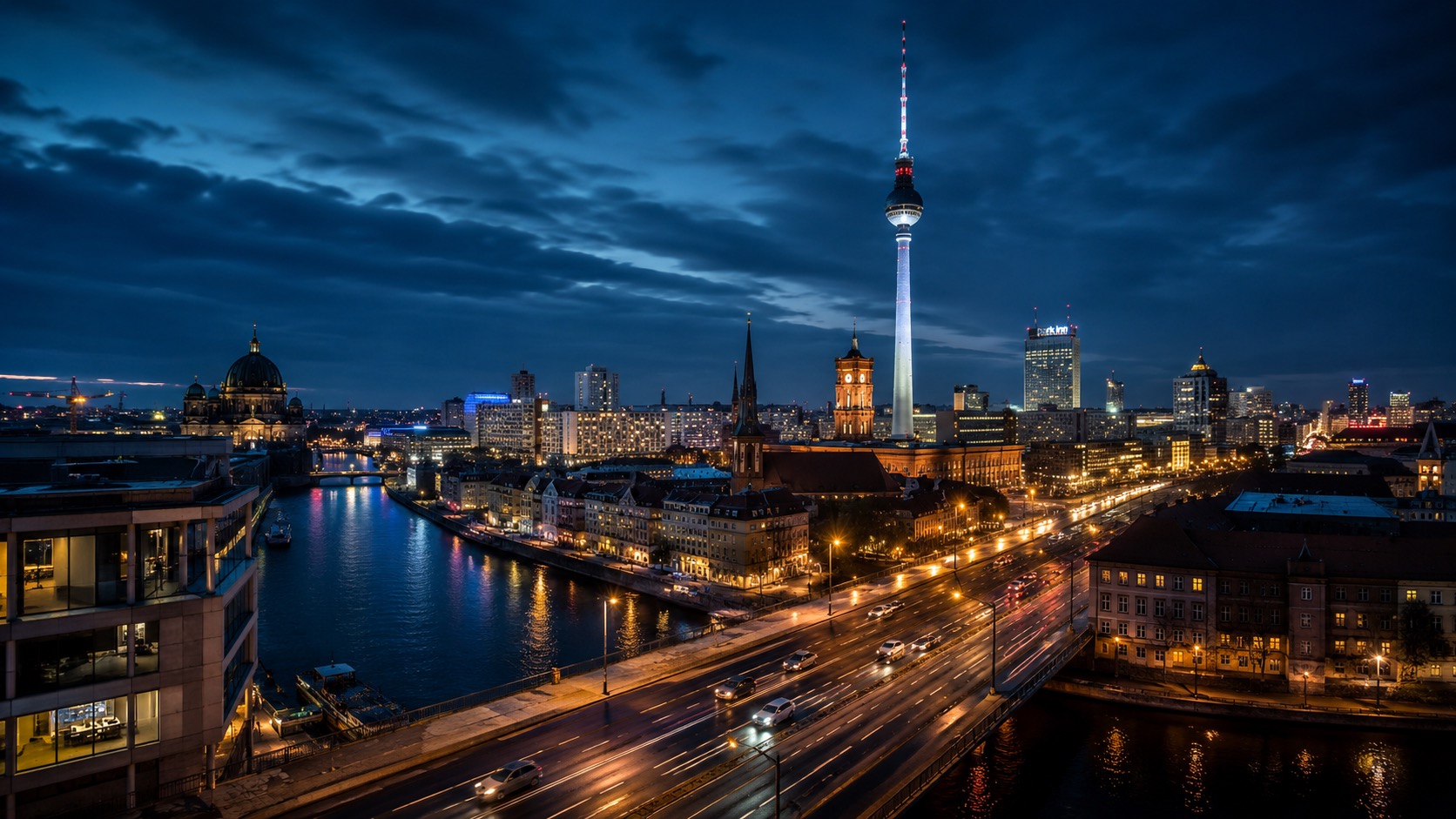 Berlin at night
